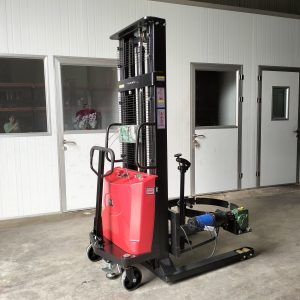 Xe nâng quay đổ thùng phuy điện 2m5 - ảnh thực tế tại Hưng Việt